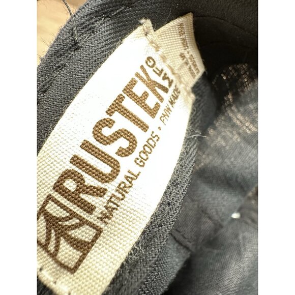 Rustek Newport 100% Hemp Strap Back Hat Charcoal Black - Picture 6 of 6